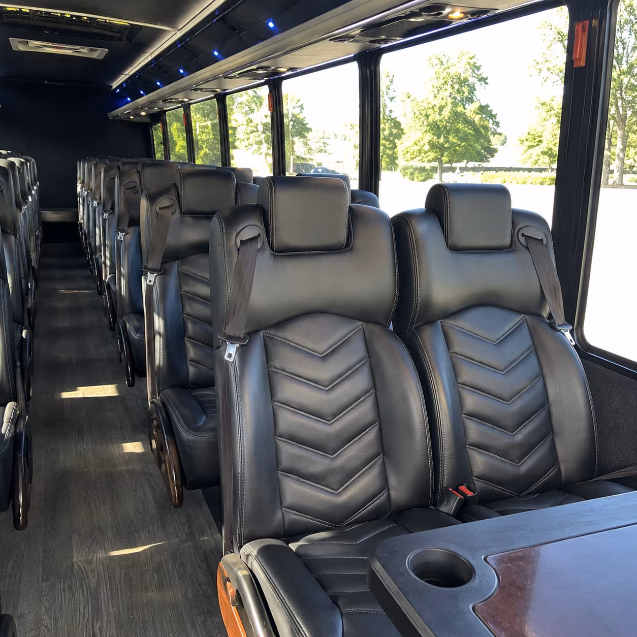 dayton 28 passenger minibus inside