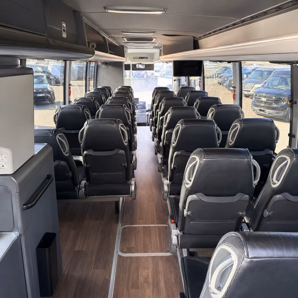 dayton 56 passenger charter bus interior