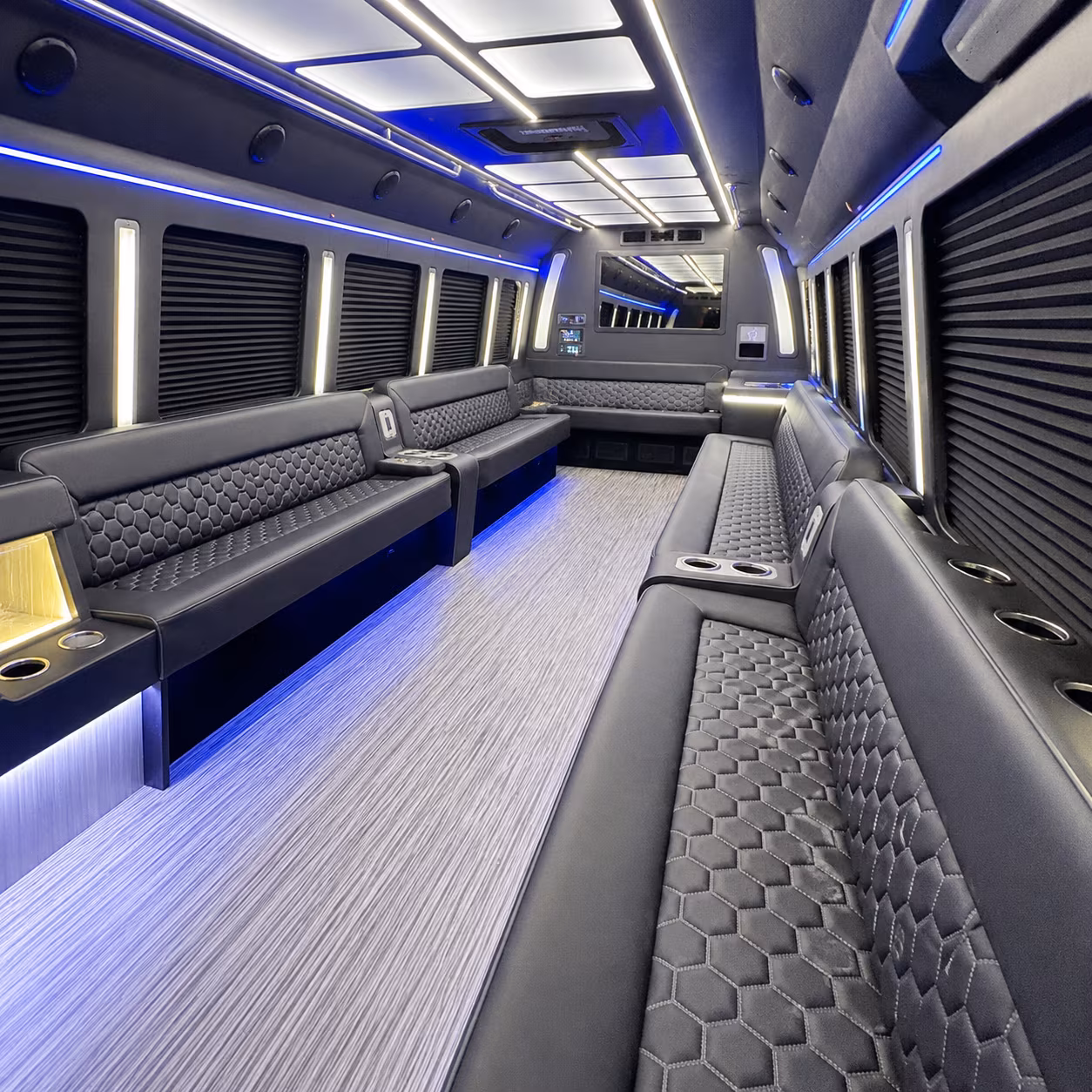 dayton party bus rental interior
